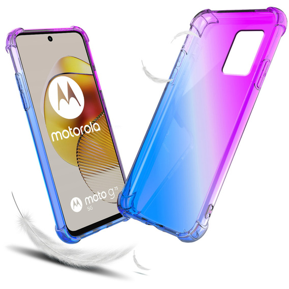 Tok Motorola Moto G73 5G, Gradient Dropproof, Lila / kék