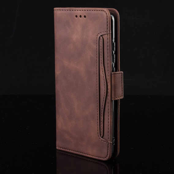 Pattintható tok a Samsung Galaxy S25 FE, Card Slot, barna