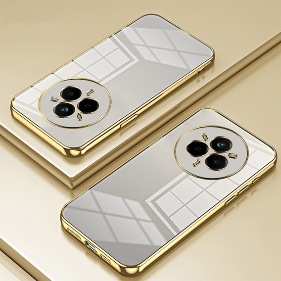 A Realme 14 Pro+ 5G tok, Electroplating Frame, átlátszó / zöld