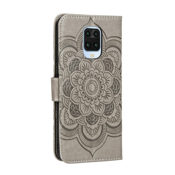 Pattintható tok a Xiaomi Redmi Note 9s/ 9 Pro, Mandala Flower, szürke