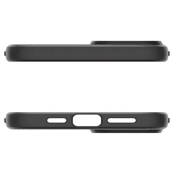 A Spigen tok iPhone 15, Liquid Air, fekete + 9H edzett üveghez