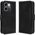 Flap tok Oppo Reno 14F, kártya slot, pénztárca, fekete