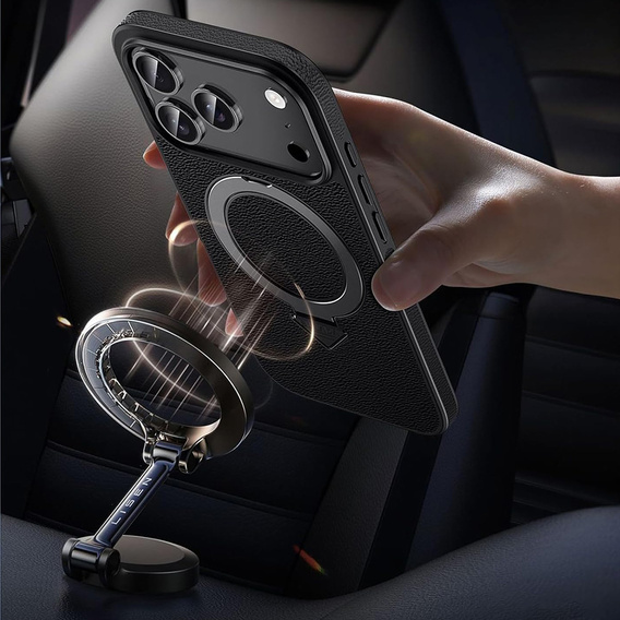 Bőr tok MagSafe állvánnyal iPhone 17 Pro Max készülékhez