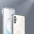 Kameravédő tok Samsung Galaxy Note 10+ Plus, CamShield MagSafe, átlátszó / ezüst