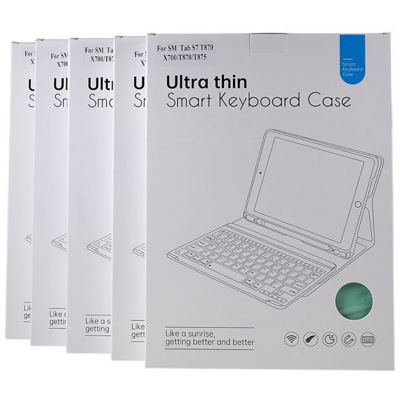 Tok + billentyűzet Samsung Galaxy Tab S7 T870/T875 / S8, Pen Slot, zöld