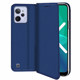 Pattintható tok a Realme C31, Wallet Smart Magnet, kék