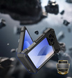 Páncélozott tok Samsung Galaxy Z Flip7 FE / Z Flip6 készülékhez, Dexnor Clip Holder, fekete