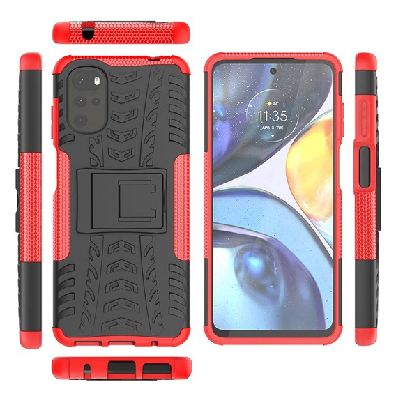 Telefontok a Motorola Moto G22, Tire Armor, piros