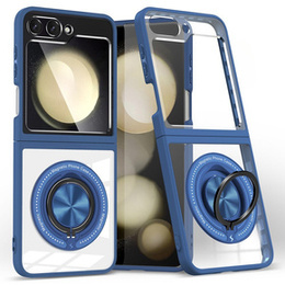 Tok Samsung Galaxy Z Flip7 FE / Z Flip6, Corners Dropproof, MagSafe-hoz, átlátszó / tengerészkék