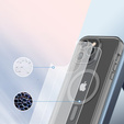 Tok iPhone 16 Pro Max, Shockproof Hybrid, fóliával, MagSafe-hoz, szürke