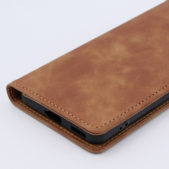Telefontok a Xiaomi 13 lite, ERBORD Vintage, pénztárca patenttal, barna