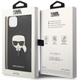 Karl Lagerfeld Telefontok a iPhone 14 Plus, Saffiano Karl's Head Patch, fekete