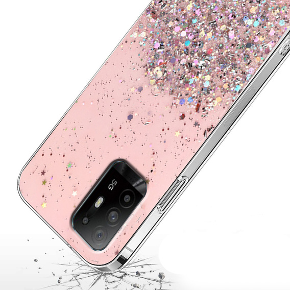 Telefontok a Oppo Reno5 Z / F19 Pro Plus, Glittery, rózsaszín