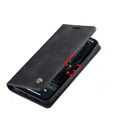 CASEME tok iPhone 14 Pro, Leather Wallet Case, fekete