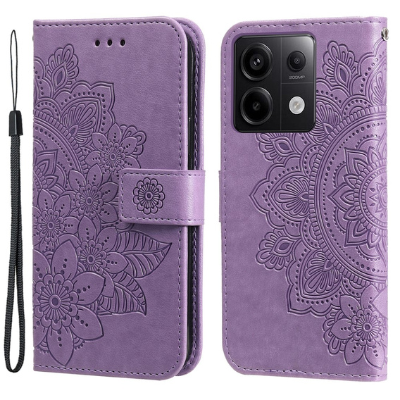Pattintható tok a Xiaomi Redmi Note 13 Pro 5G, Mandala, lila