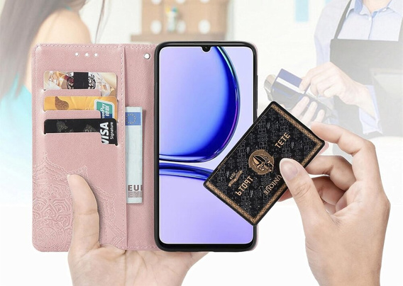Pattintható tok a Realme Note 50, Mandala, rózsaszín