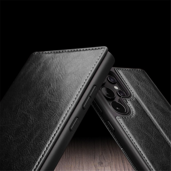 QIALINO bőr pénztárca tok patenttal Samsung Galaxy S24 Ultra számára