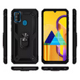 Páncélozott telefontok a Samsung Galaxy M21, Nox Case Ring, fekete