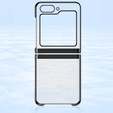 Tok Samsung Galaxy Z Flip7 FE / Z Flip6, PC Case, átlátszó / fekete