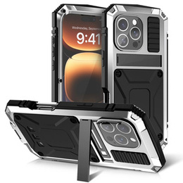 Páncélozott tok a iPhone 16 Pro, R-JUST, ezüst