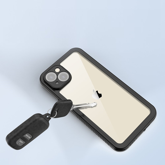 IP68 vízálló tok a iPhone 15 Plus, Redpepper, fekete
