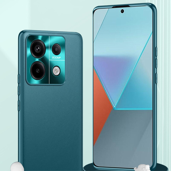 Bőr tok Xiaomi Redmi Note 13 5G, leather hybrid, zöld