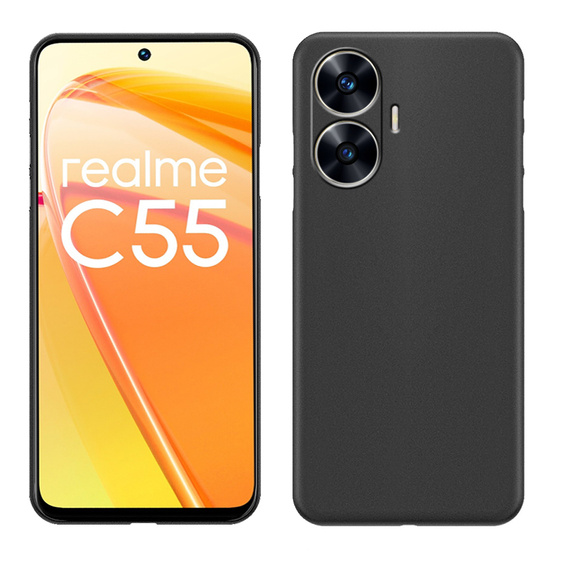Vékony tok a Realme C55, Slim, fekete