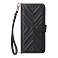 Tok patenttal a Xiaomi Poco F7 Pro / F7 Ultra-hez, Crossbody Leather Wallet, fekete