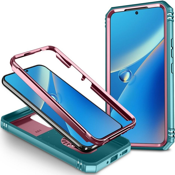 Tok Samsung Galaxy A54 5G, csúszó objektív fedéllel, Zöld