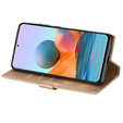 Pattintható tok a Samsung Galaxy A36 5G, Wallet Zipper Pocket Glittery, arany
