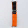 Nylon szíj Apple Watch 1/2/3/4/4/5/6/7/8/SE/ULTRA 42/44/45/45/49mm, narancssárga /  fekete