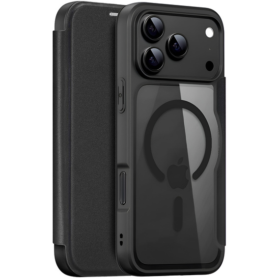 Dux Ducis tok iPhone 17 Pro-hoz, Skin X Pro, pánttal, MagSafe-hoz, fekete