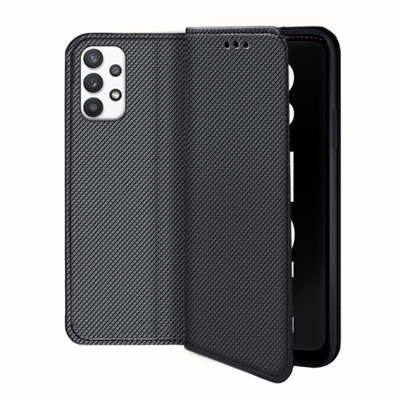 Pattintható tok a Samsung Galaxy A32 5G, Wallet Smart Magnet, fekete