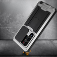 Páncélozott tok a Samsung Galaxy S23 Ultra, R-JUST CamShield Slide, ezüst