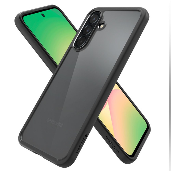 A Spigen tok Samsung Galaxy A56 5G, Ultra Hybrid, fekete / matt + 9H edzett üveg