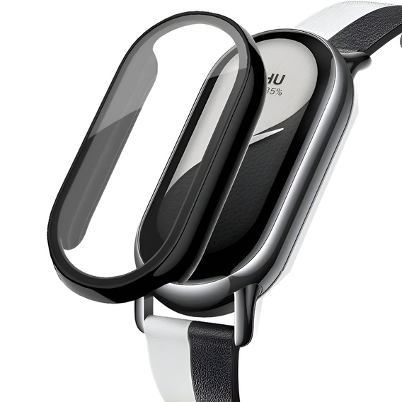 2in1 tok + edzett üveg a Xiaomi Smart Band 10 / 9 / 8-hoz, fekete