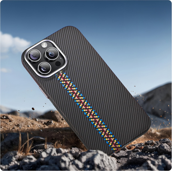 Tok iPhone 14 Pro, Carbon Fiber MagSafe, fekete