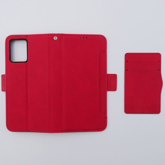 Pattintható tok a Motorola Moto G54 5G, Card Slot, piros