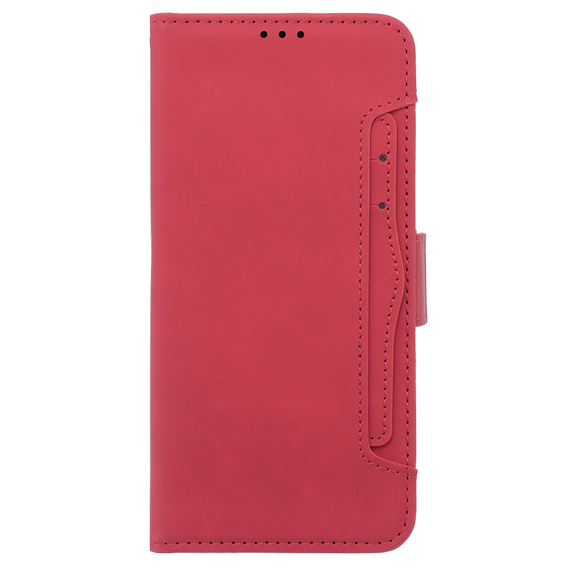 Pattintható tok a Oppo A38 4G / Oppo A18 4G, Card Slot, piros