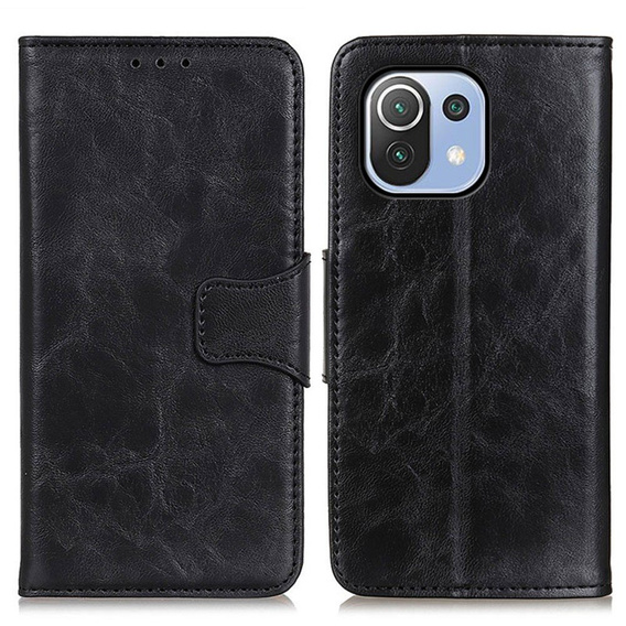 Pattintható tok a Xiaomi Mi 11 Lite / Mi 11 Lite 5G / 11 Lite 5G NE, Wallet, fekete
