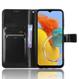 Pattintható tok a Samsung Galaxy M34, Crazy Horse Wallet, fekete