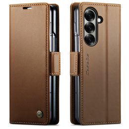 CASEME Litchi pénztárca flip tok Samsung Galaxy Z Fold7 5G számára