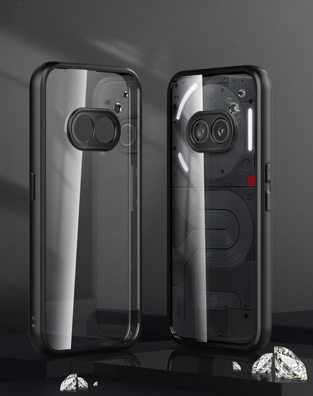 Tok Nothing Phone 2a, Fusion Hybrid, kameravédelemmel, átlátszó / fekete