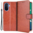 Pattintható tok a Huawei Nova Y70 4G, Crazy Horse Wallet, barna