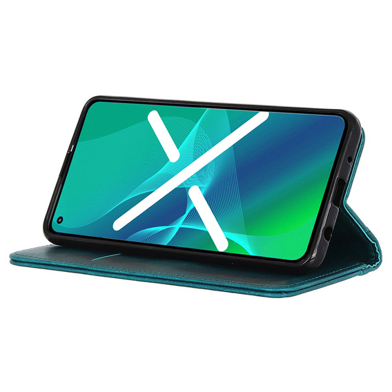 Pattintható tok Motorola Moto E13, Split Leather, zöld