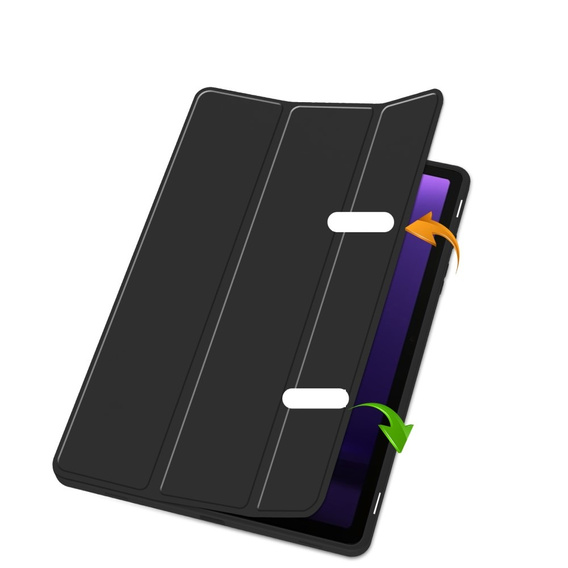 Tok Samsung Galaxy Tab S10 Lite / S10 FE / S9 FE, Smartcase tolltartóval, fekete