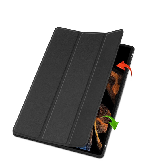 Tok Samsung Galaxy Tab S10 Ultra, Smartcase tolltartóval, fekete