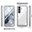 Tok Samsung Galaxy S25 FE-hoz, Shockproof, üveggel, MagSafe-hoz, szürke