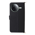 Tok patenttal a Xiaomi Poco F7 Pro-hez, Crossbody Leather Wallet, fekete