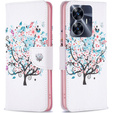Pattintható tok a Realme C55, Wallet, colorful tree, fehér